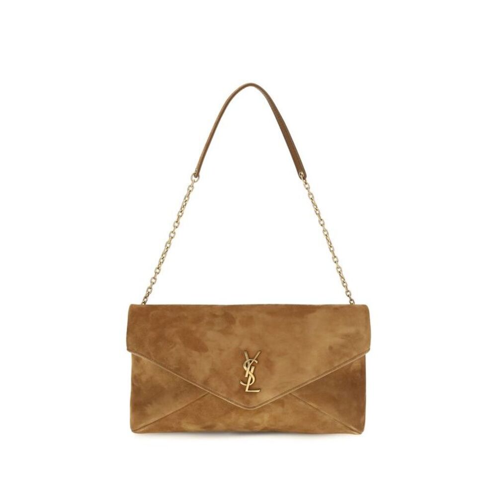 Saint Laurent Beige Suede Leather Shoulder Women's Bag